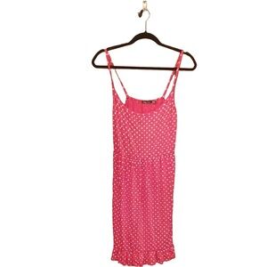 Boohoo Pink Polka Dot Dress